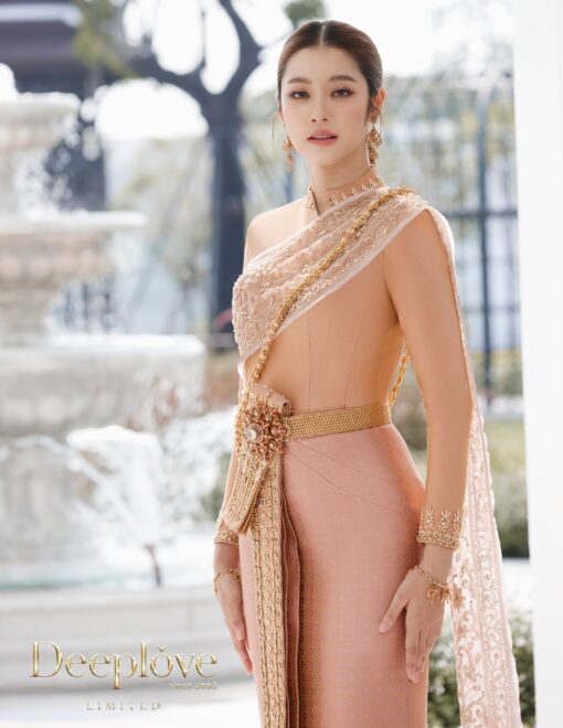 ชุดไทยแต่งงาน MALAI มาลัย สีโอรส