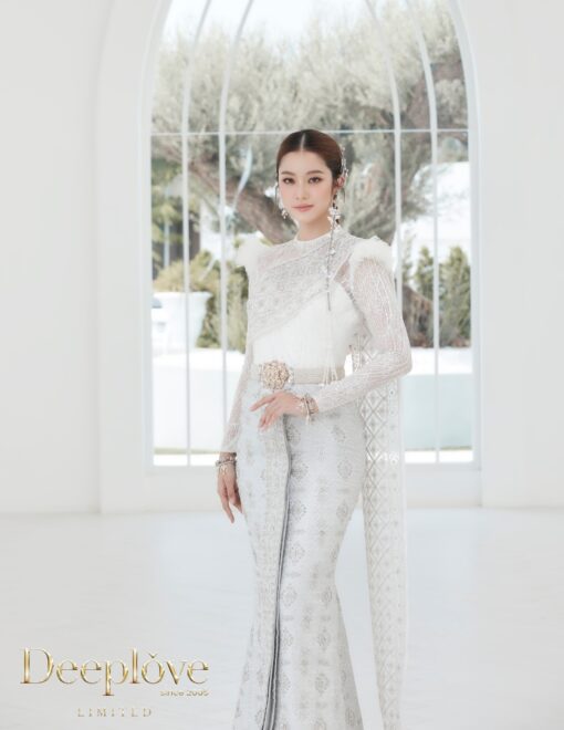 ชุดไทยแต่งงาน MALAI มาลัย สีขาวฟ้า