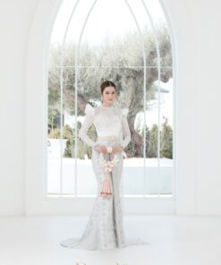 ชุดไทยแต่งงาน MALAI มาลัย สีขาวฟ้า