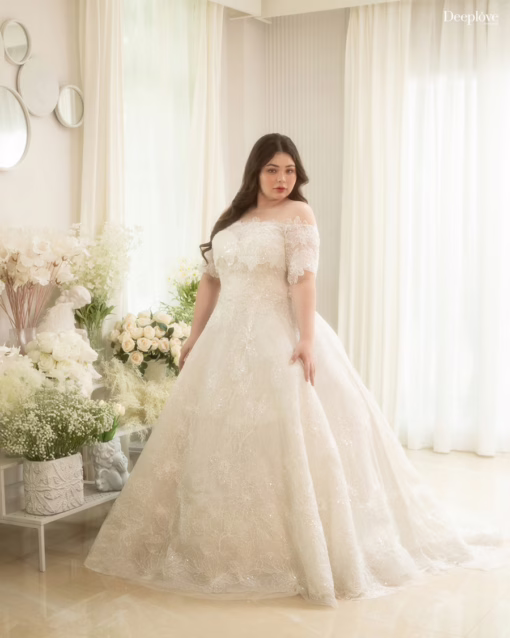 ชุดแต่งงานพลัสไซส์ ทรงบอลกราวน์ - Image 4