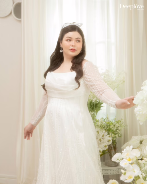 ชุดแต่งงานพลัสไซส์ ทรง Empie สุดคลาสสิค - Image 3
