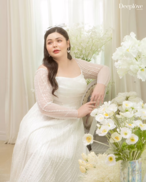 ชุดแต่งงานพลัสไซส์ ทรง Empie สุดคลาสสิค - Image 4