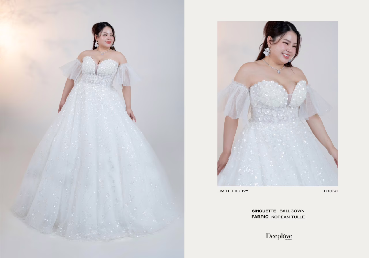 ชุดเจ้าสาวพลัสไซส์ ทรงบอลล์แกว